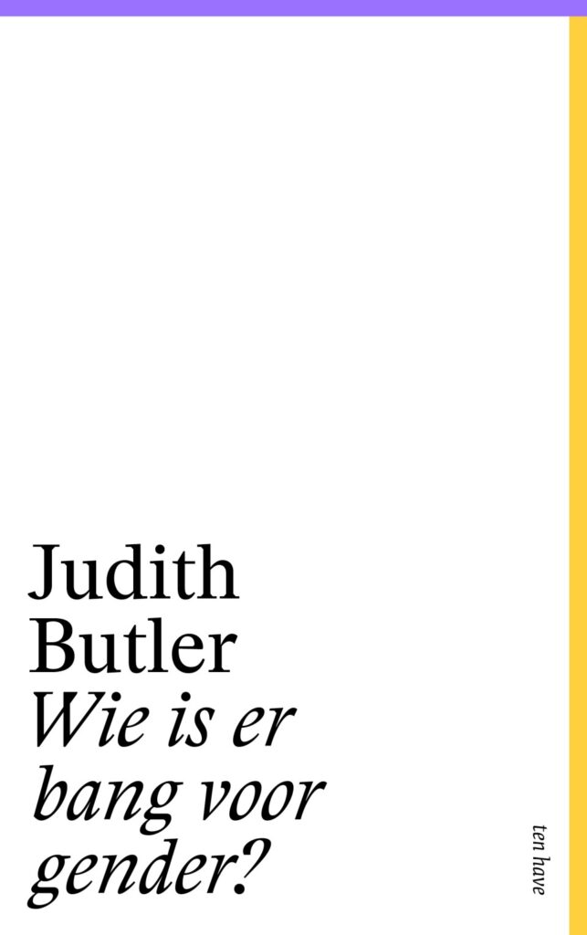 Uitgeverij Ten Have Judith Butler Over Gender Oktober